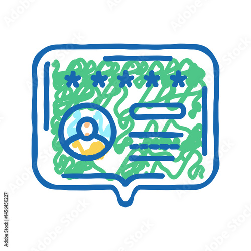 positive testimonial customer icon doodle illustration