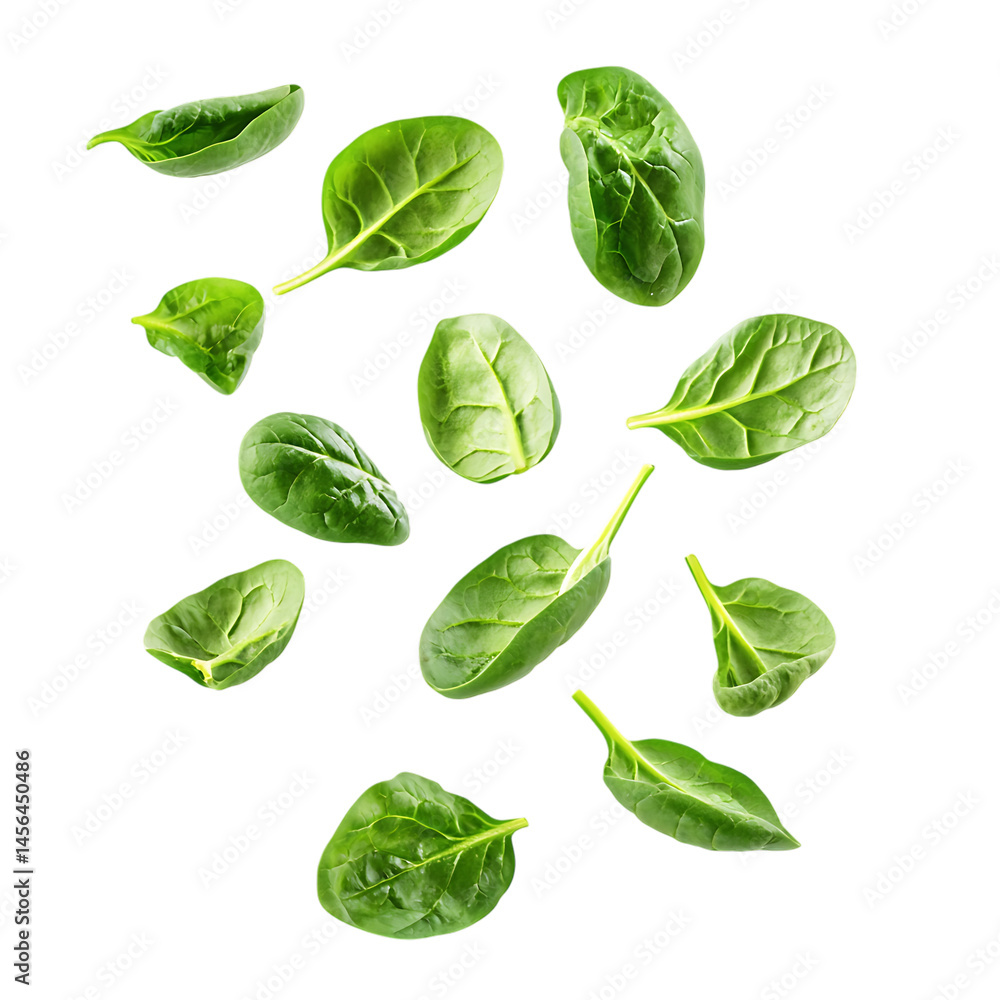 Half-slice falling Spinach Half-slice falling Spinach