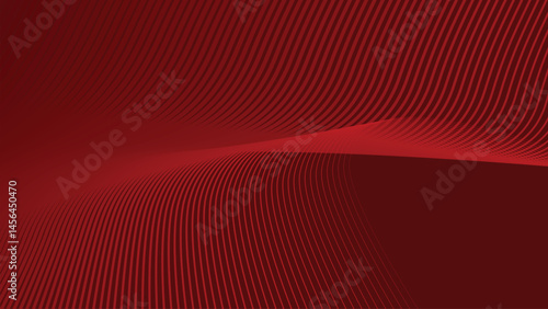 Red stripes wavy line abstract background for backdrop