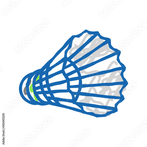 shuttlecock sport icon doodle illustration
