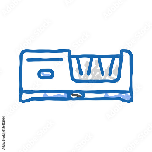 knife butcher sharpener icon doodle illustration