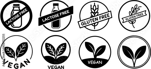  Lactose-Free, Gluten-Free, and Vegan Food Labels
