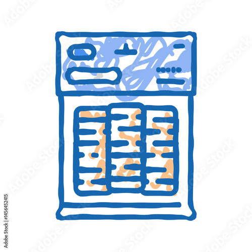 sausage casings icon doodle illustration
