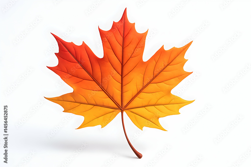 Bright autumn maple leaf with vivid colors. Bright autumn maple leaf with vivid colors.