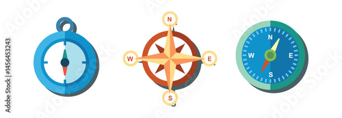 Set Various vintage marine compasses 