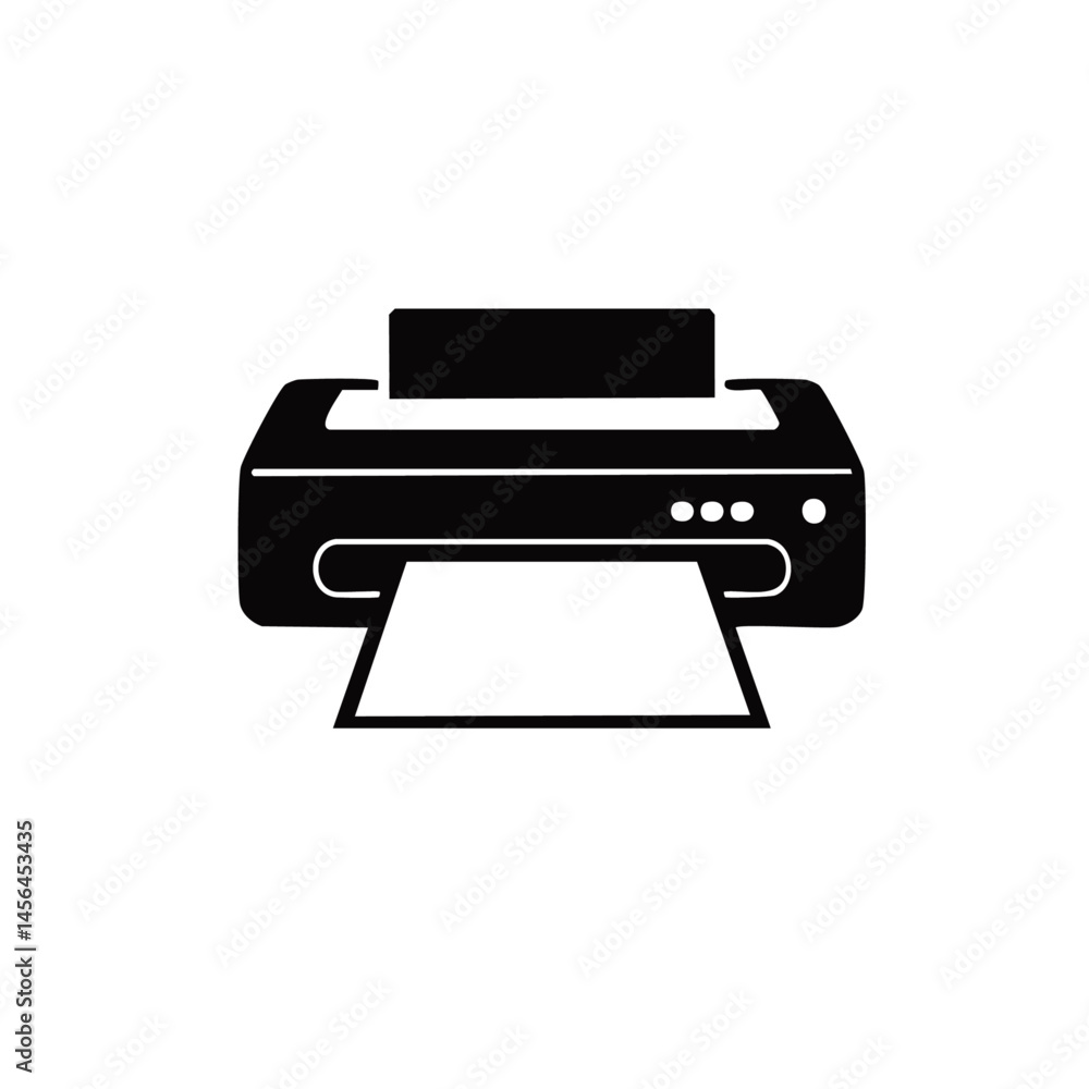 modern printer ink isolated on white background black silhouette vector graphic design modern printer ink isolated on white background black silhouette vector graphic design