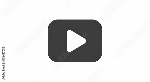 Playing Media Concept Triangle in Rectangle on White
