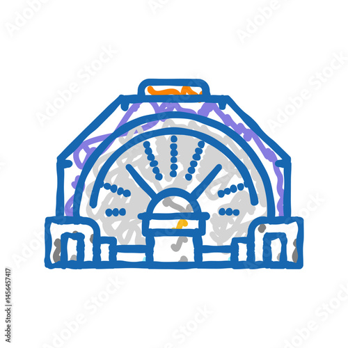 concentrator steel production icon doodle illustration