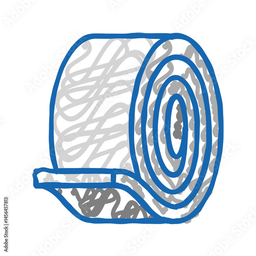 coil steel production icon doodle illustration