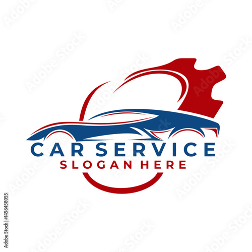 Car Service logo icon vector. Car gear logo design icon