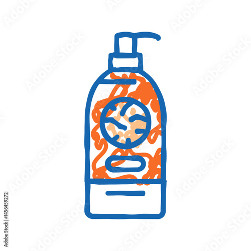 dry skin cream icon doodle illustration