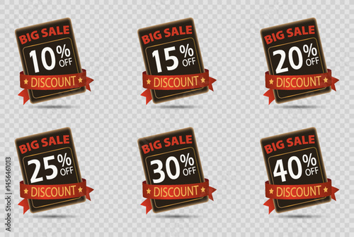 Sale banner discounts, promotion sticker. Vector illustration