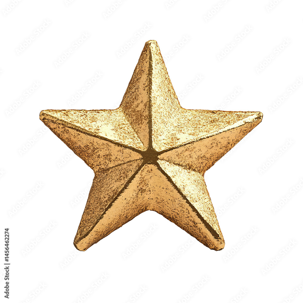 Fototapeta premium A golden star icon, a symbol of achievement and recognition