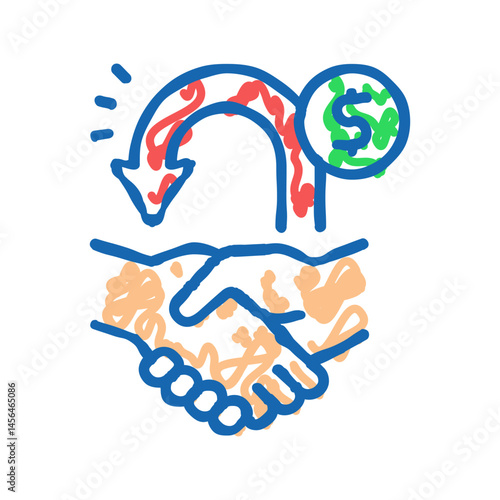 repayment icon doodle illustration
