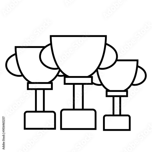 Three cups icon on white background vector
Vector icon