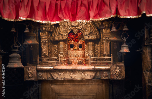 Altar in a temple in Lalitpur Patan Kathmandu city, Nepal