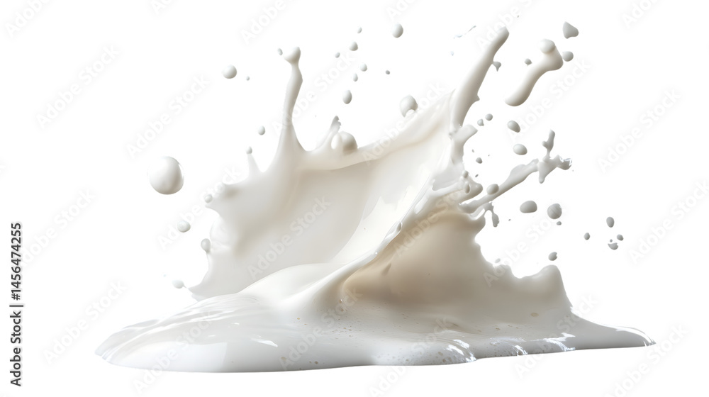 Milk Splash Isolated on White Background for Creative Projects Milk Splash Isolated on White Background for Creative Projects