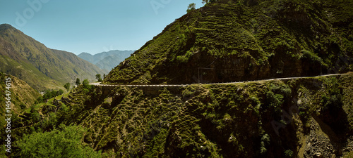 Panorama of Karakoram Highway in Pakistan