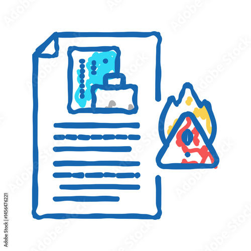 deception organizational crisis icon doodle illustration