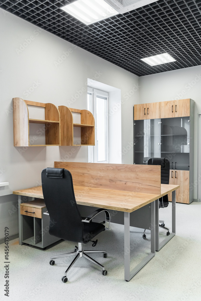 Fototapeta premium office, office furniture, natural wood, solid wood, office chair, office cabinet