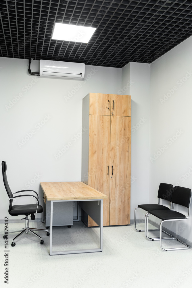Fototapeta premium office, office furniture, natural wood, solid wood, office chair, office cabinet