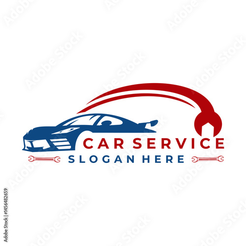 car repair and service logo design template. auto service logo design vector
