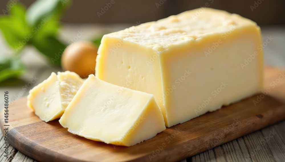 Soft goat cheese log, bloomy rind, pristine white setting , Italian cheese, tart, breakfast Soft goat cheese log, bloomy rind, pristine white setting , Italian cheese, tart, breakfast