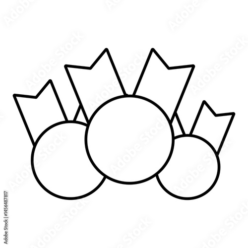 Three medals icon on white background vector
Vector icon