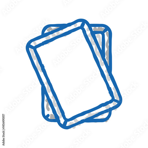 aluminum sheet pan kitchen cookware icon doodle illustration