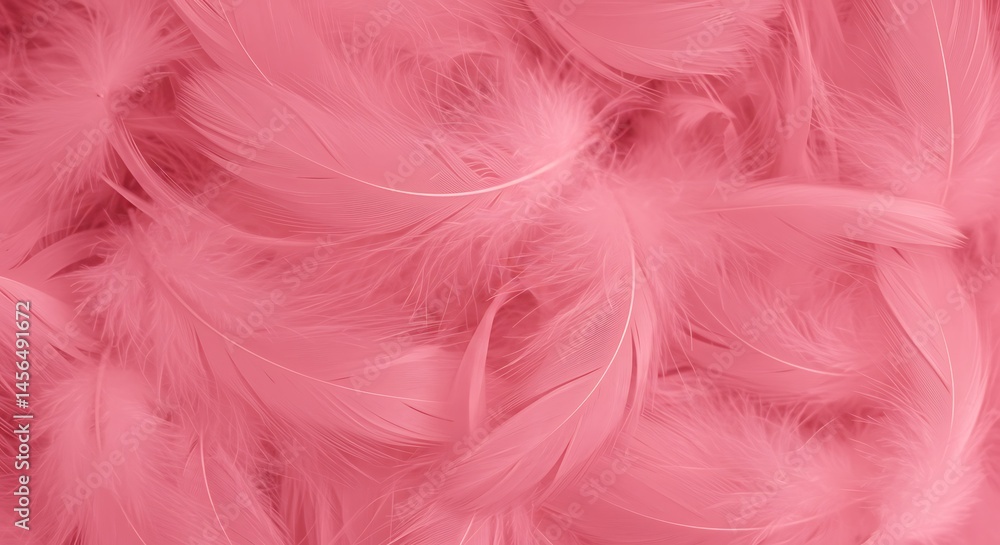 the image presents a close up of soft, fluffy feathers, predominantly in shades of pink, the feathers vary in size and texture, creating a sense of depth and dimension the image presents a close up of soft, fluffy feathers, predominantly in shades of pink, the feathers vary in size and texture, creating a sense of depth and dimension