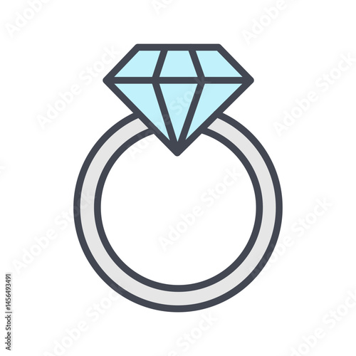Engagement Ring Vector Icon