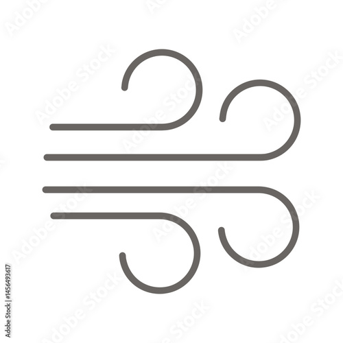 Windy Weather Vector Icon