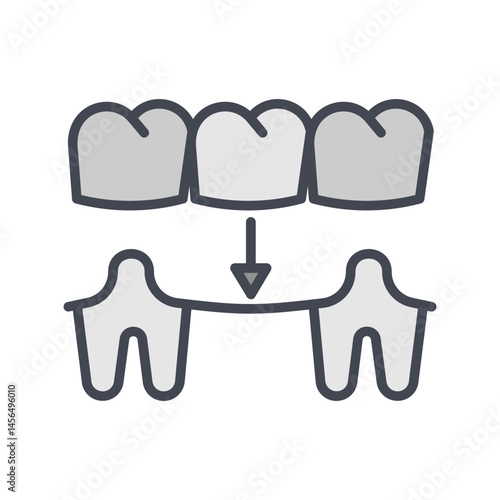 Dental Bridge Vector Icon