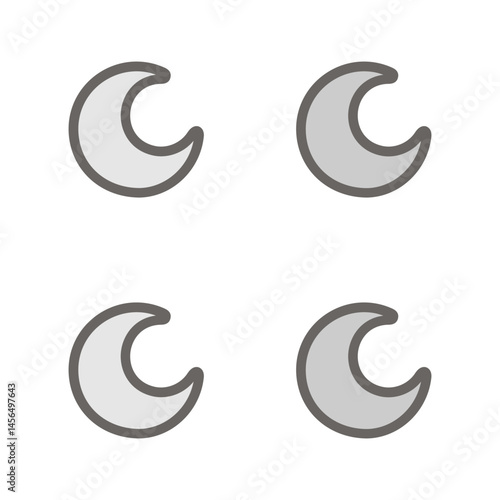 Moon Phases Vector Icon