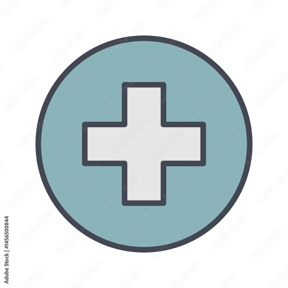 Red Cross Vector Icon Red Cross Vector Icon