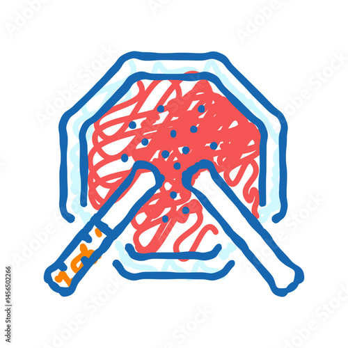 quit smoking cigarette icon doodle illustration