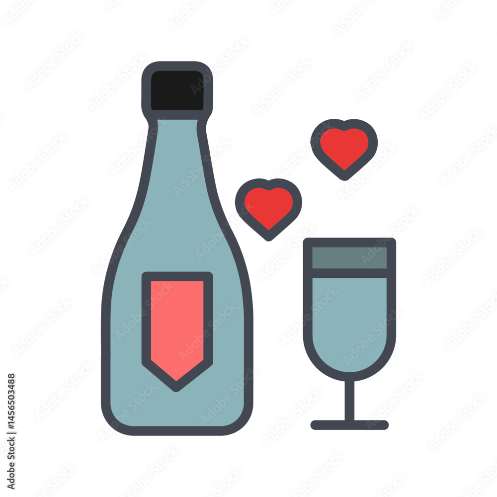 Champagne Vector Icon Champagne Vector Icon