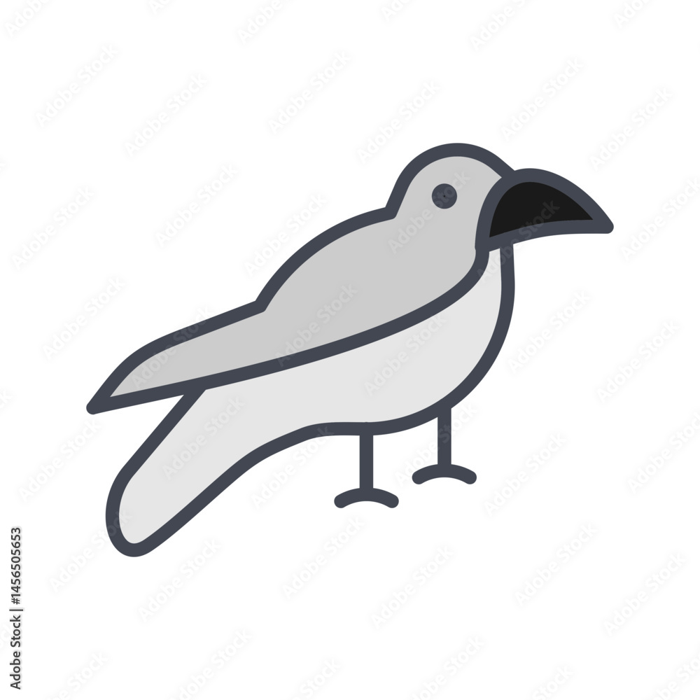 Fototapeta premium Crow Vector Icon