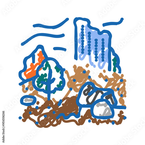 nature apocalypse icon doodle illustration