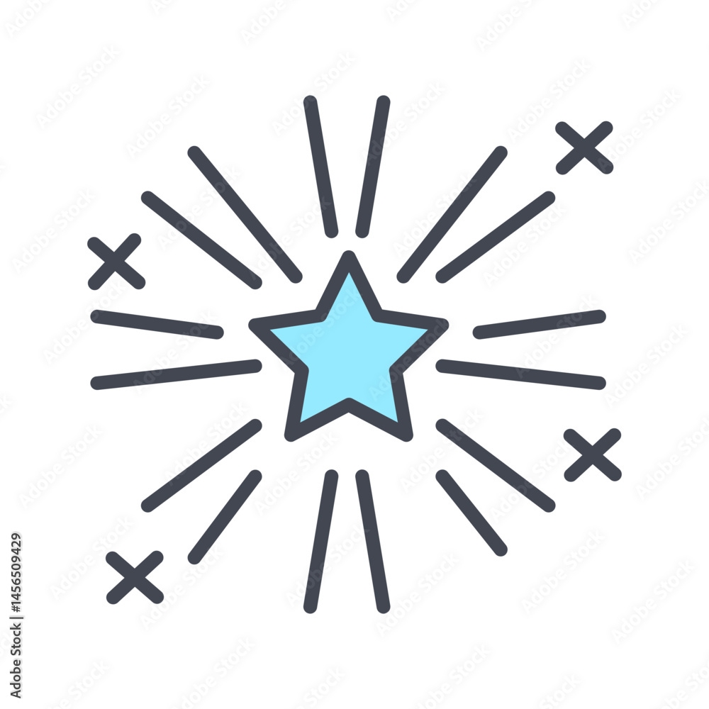 Firework Display Vector Icon Firework Display Vector Icon