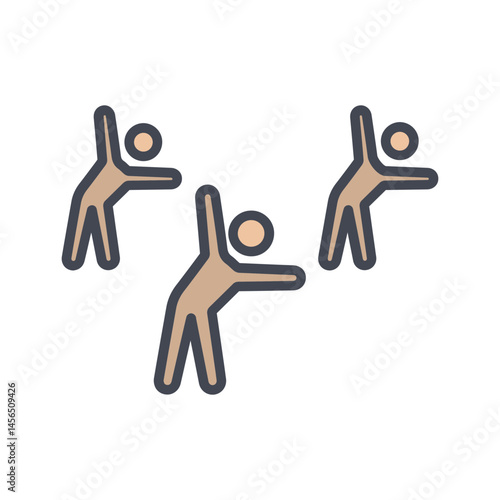 Group Fitness Vector Icon