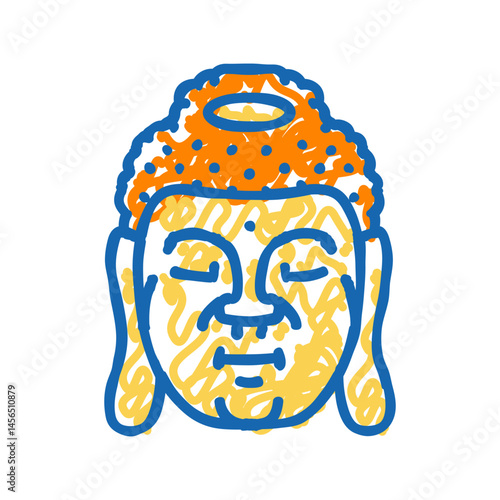 practice spiritual yoga relax icon doodle illustration