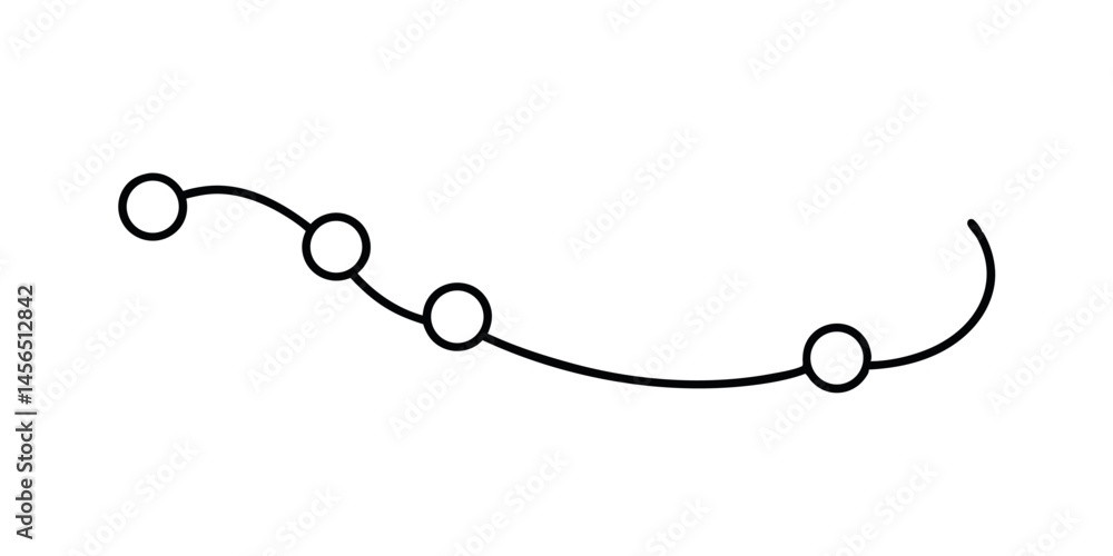 Bead Strand Design Line Art Vector Bead Strand Design Line Art Vector