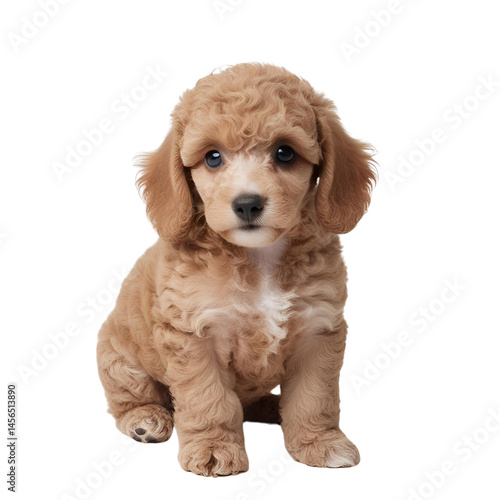 cavalier king charles spaniel puppy isolated on transparan background