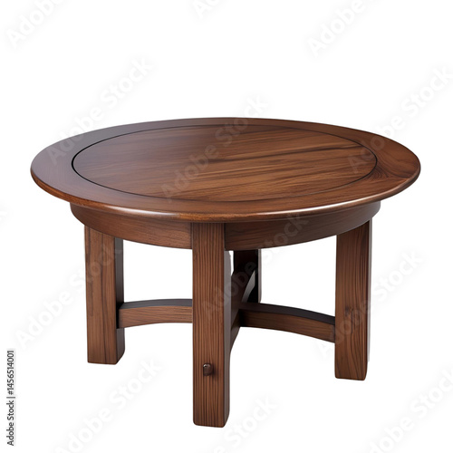 wooden table isolated on white