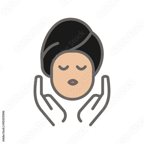 Scalp Massage Vector Icon