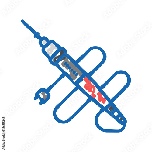 soldering iron tool work icon doodle illustration
