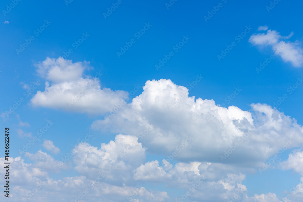 Bright blue sky with fluffy white clouds. Bright blue sky with fluffy white clouds.