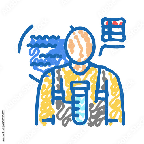 hydrologist worker icon doodle illustration