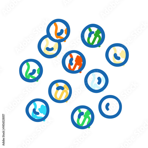 amino acids biochemistry icon doodle illustration